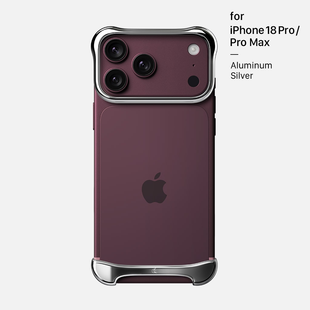 [ iPhone 18 Pro / iPhone 18 Pro Max 用] アルミ・シルバー バンパー ケース | アークパルス 