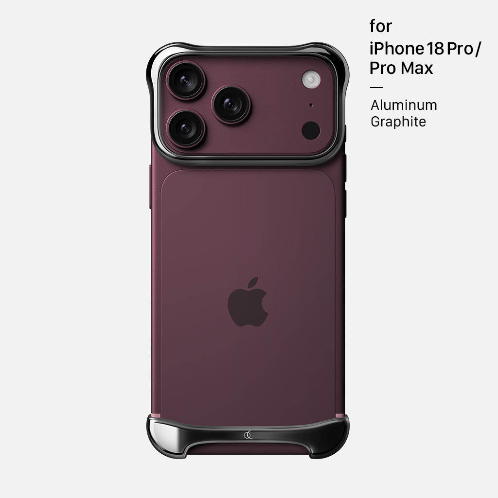 [ iPhone 18 Pro / iPhone 18 Pro Max 用] アルミ・グラファイト バンパー ケース | アークパルス