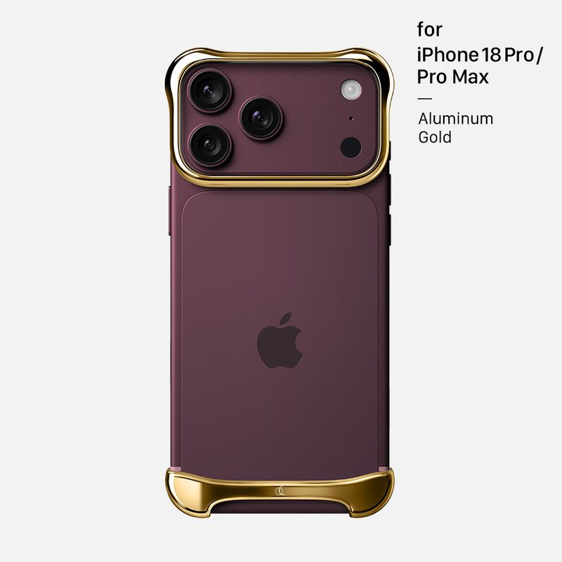[ iPhone 18 Pro / iPhone 18 Pro Max 用] アルミ・ゴールド バンパー ケース | アークパルス