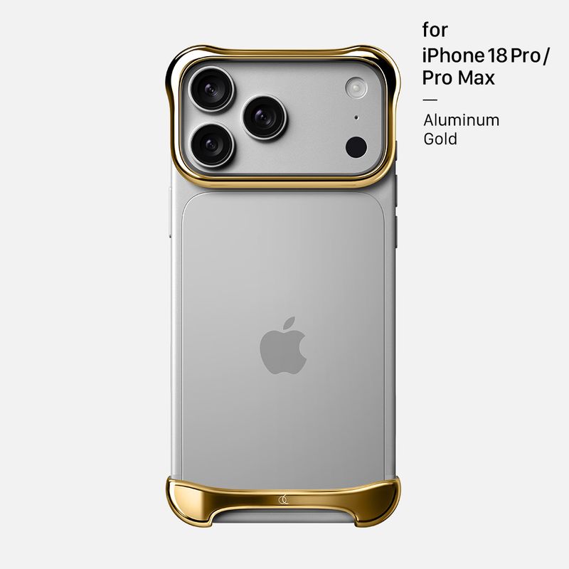 [ iPhone 18 Pro / iPhone 18 Pro Max 用] アルミ・ゴールド バンパー ケース | アークパルス ＜予約受付中＞