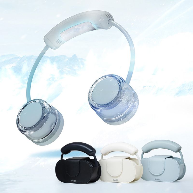 【訳あり アウトレット】冷却プレート 搭載 Neck Band Fan COOLING 羽なし 首掛け扇風機（W冷却 ネックバンドファン クーリング）