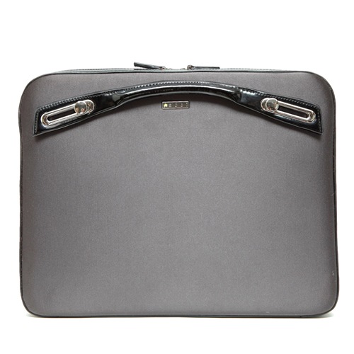 B6309 ミッシェル・サテンスリムキャリア(14.1インチ・ストラップなし) - グレー