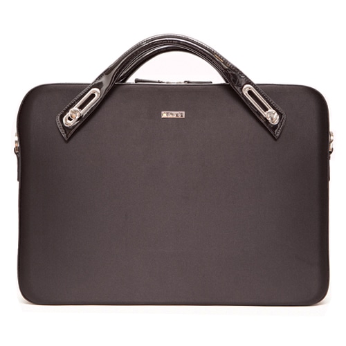 B6307 ミッシェル・サテンブリーフケース M (15.4インチ) - ブラック