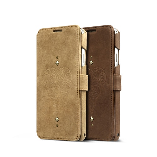 【GALAXY Note 3】ZENUS Prestige Retro Vintage Diary（プレステージ レトロビンテージダイアリー） ビンテージブラウン スナップボタン ストラップ付 イタリアン本革