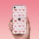 iPhone SE (第3世代 / 2022年) ケース カバー ソフト クリア バックカバー Dparks ハートパターン 【 iPhone SE (第2世代)、iPhone 8 / 7 】 背面カバー型 アイフォンケース