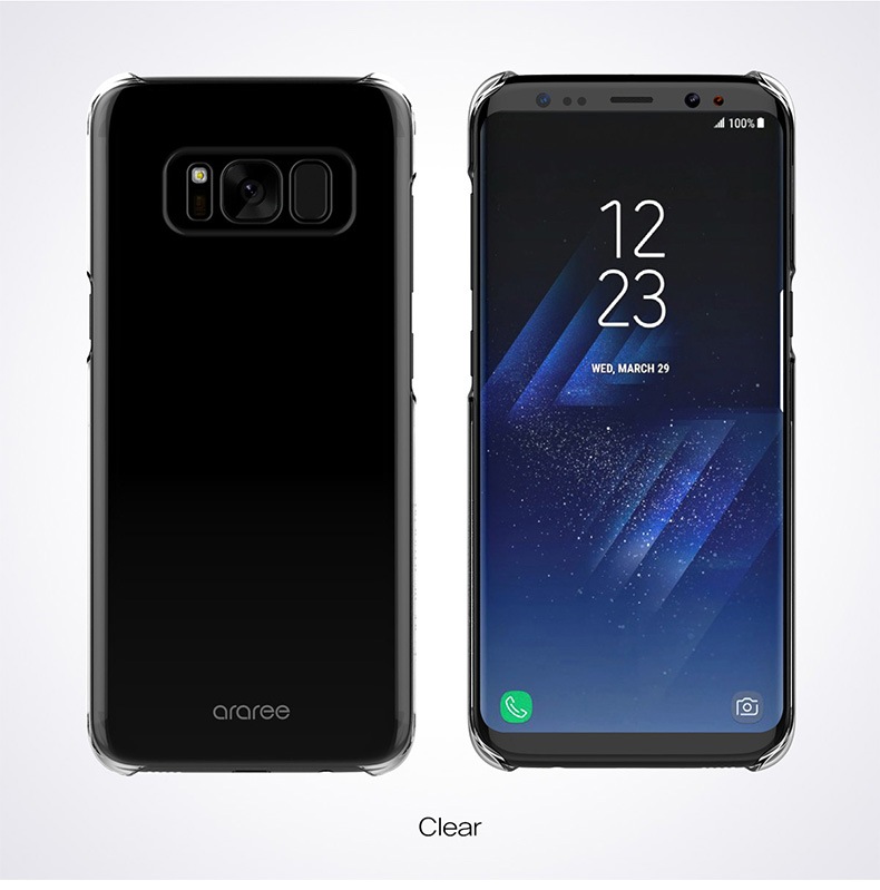 Galaxy S9 ケース Galaxy S8 ケース araree Nu:Kin（アラリー ヌーキン）ギャラクシー エスナイン エスエイト カバー クリア 透明 SC-02K SCV38 SC-02J SCV36