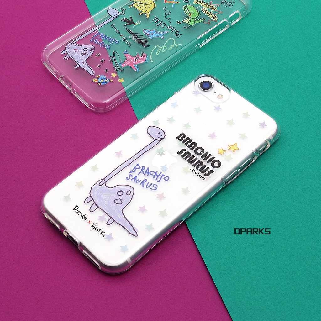 iPhone SE3 ケース カバー ソフト クリア バックカバー Dparks DINO ダイノ 【 iPhone SE (第3/2世代)、、iPhone 8 / 7 】 背面カバー型 アイフォンケース