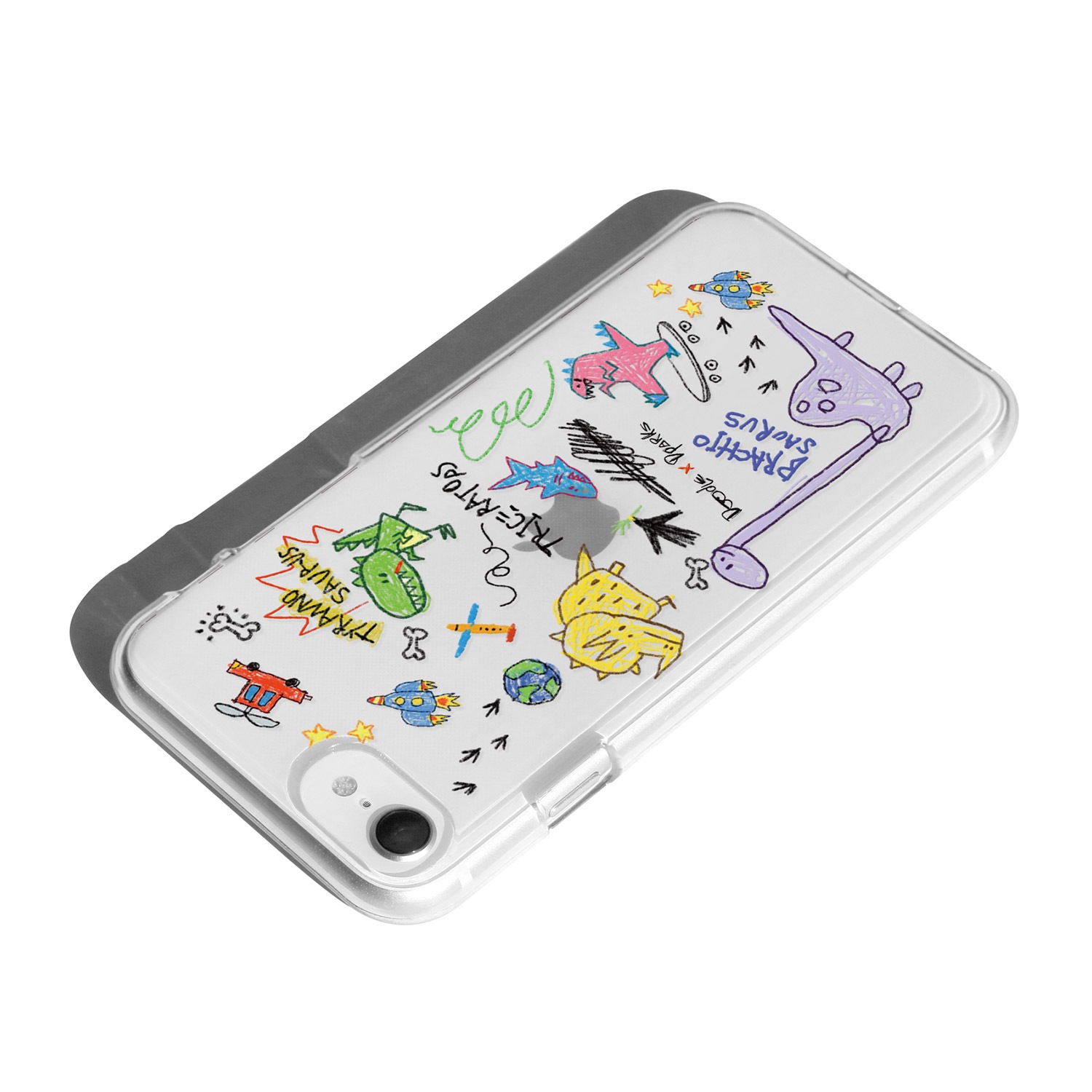 iPhone SE3 ケース カバー ソフト クリア バックカバー Dparks DINO ダイノ 【 iPhone SE (第3/2世代)、、iPhone 8 / 7 】 背面カバー型 アイフォンケース