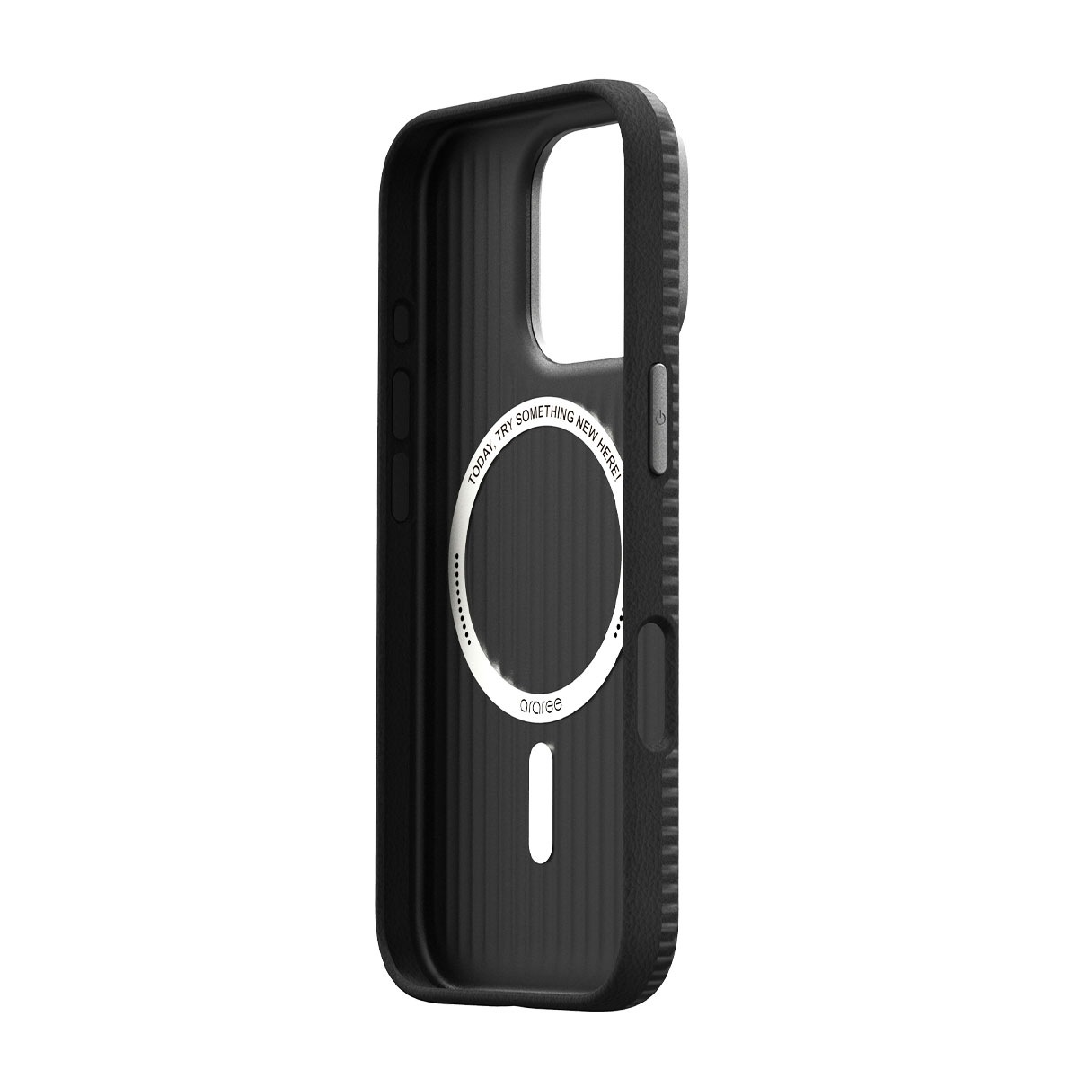 [iPhone 16 Pro / 16 Pro Max 用] PELLIS MagSafe対応 レザーケース カーボン風