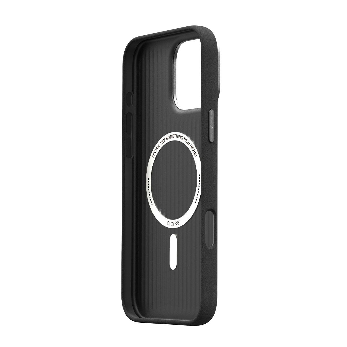 [iPhone 16 Pro / 16 Pro Max 用] PELLIS MagSafe対応 レザーケース カーボン風
