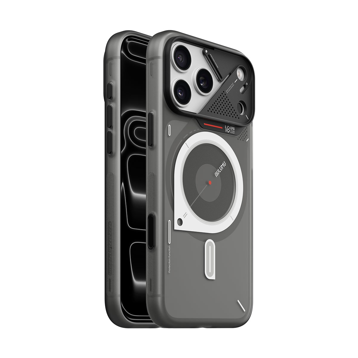 [ iPhone 18 Pro / iPhone 18 Pro Max 用] A18 フロスト MagSafe対応 半透明 背面カバー アルミ合金製レンズ保護フレーム