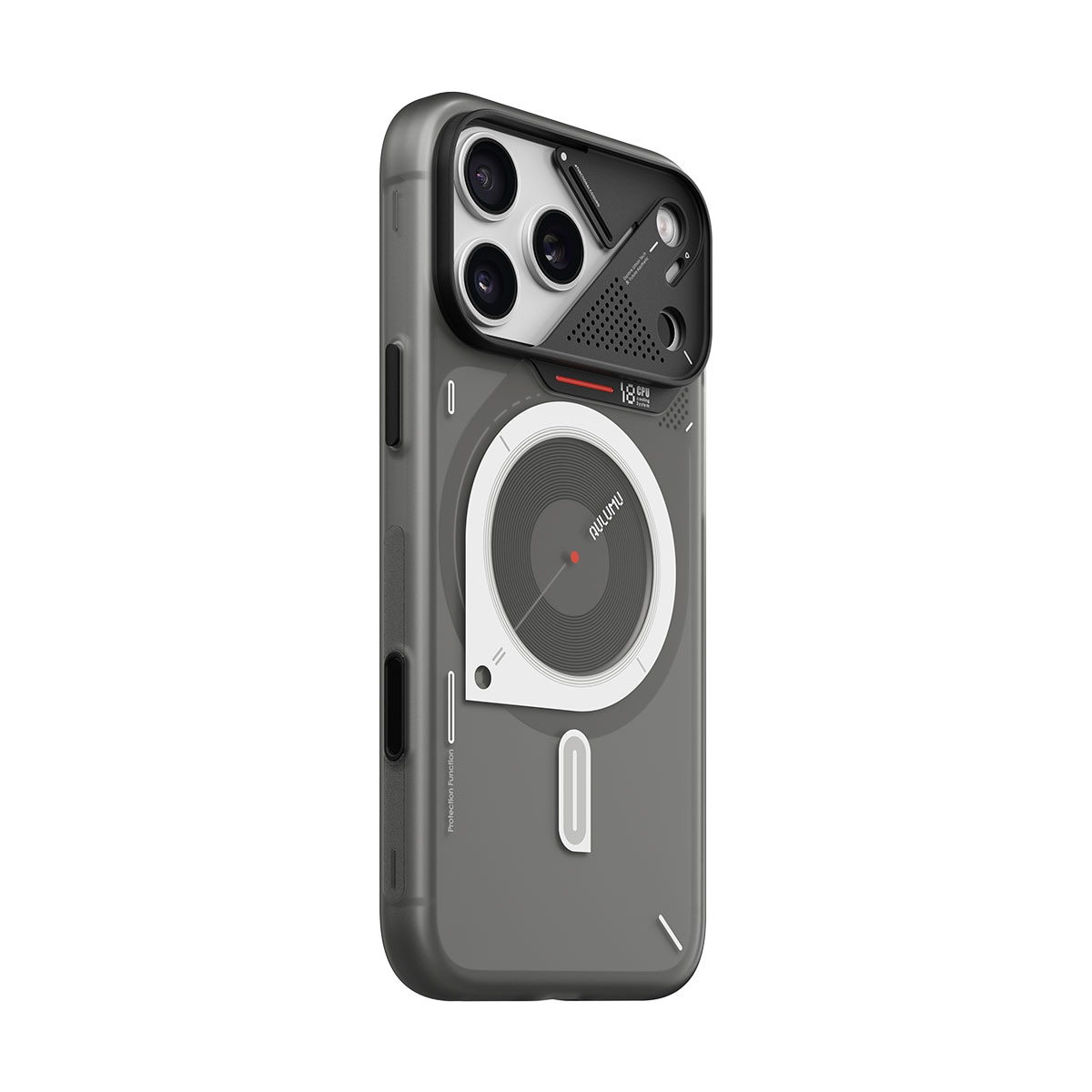 [ iPhone 18 Pro / iPhone 18 Pro Max 用] A18 フロスト MagSafe対応 半透明 背面カバー アルミ合金製レンズ保護フレーム