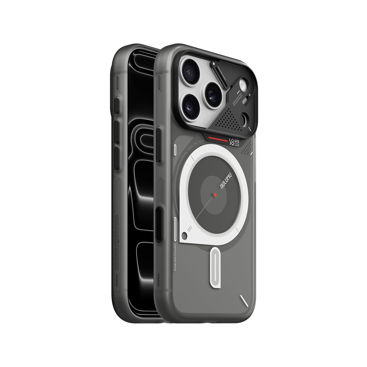 [ iPhone 18 Pro / iPhone 18 Pro Max 用] A18 フロスト MagSafe対応 半透明 背面カバー アルミ合金製レンズ保護フレーム