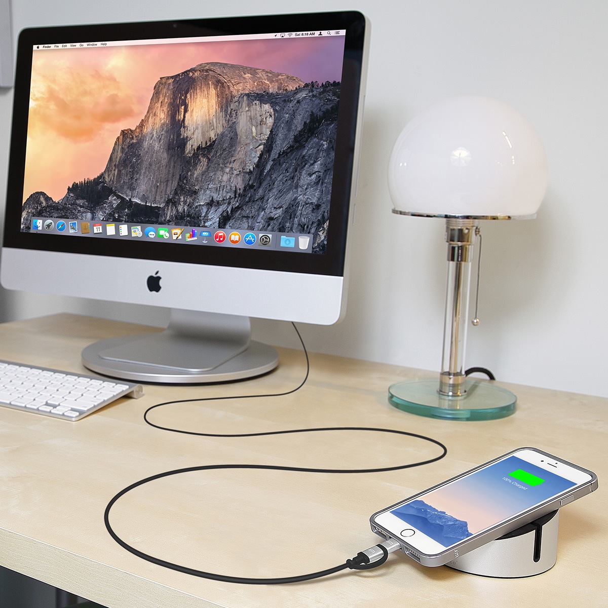 MFi認証 ライトニング＆micro-USB 変換ケーブル Just Mobile AluCable Duo（ジャストモバイル アルケーブルデュオ）1.5M 2in1タイプ アルミ製 充電 データ転送対応