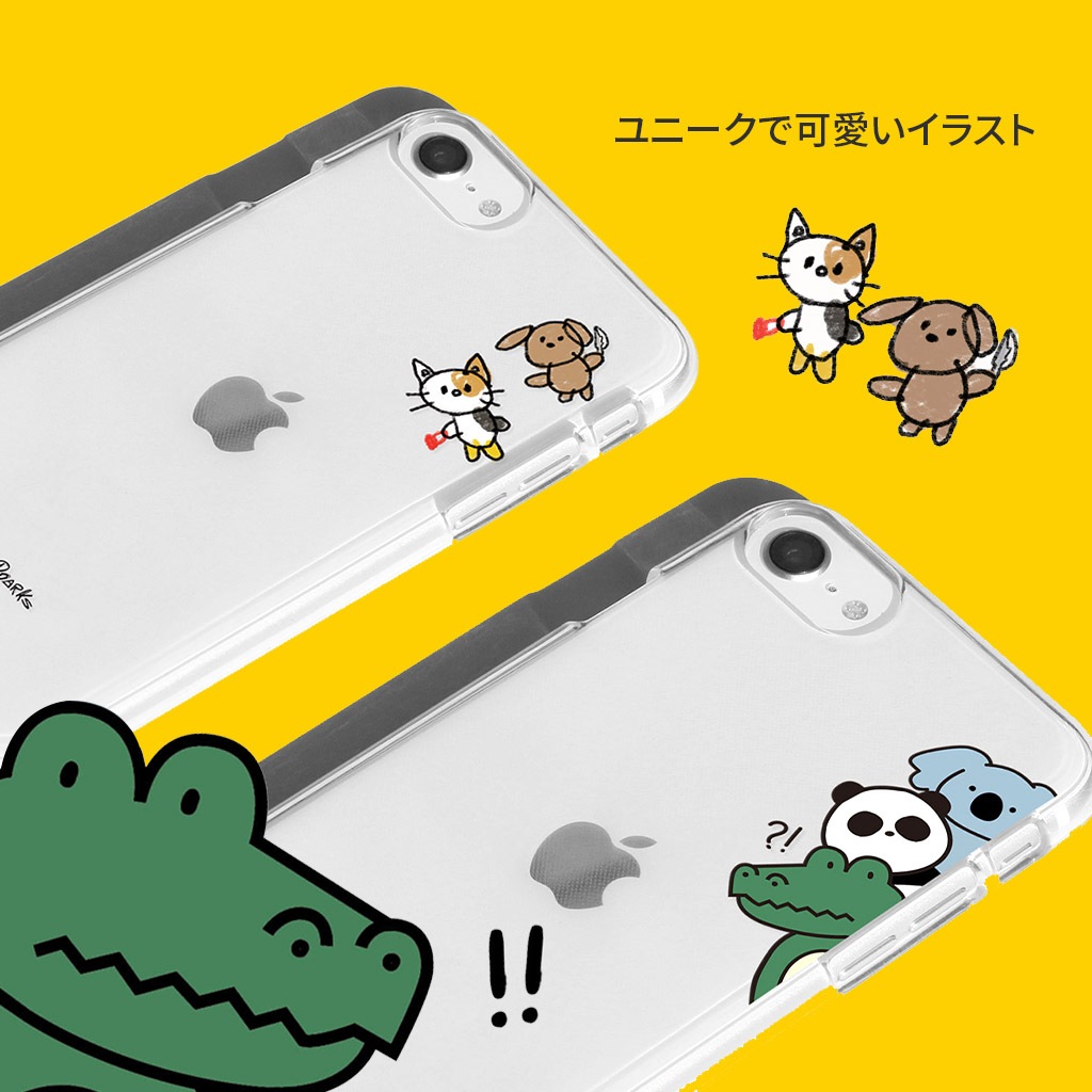 iPhone SE (第3世代 / 2022年) ケース カバー ソフト クリア バックカバー Dparks おでかけとのぞき【 iPhone SE (第2世代)、iPhone 8 / 7 】 背面カバー型 アイフォンケース