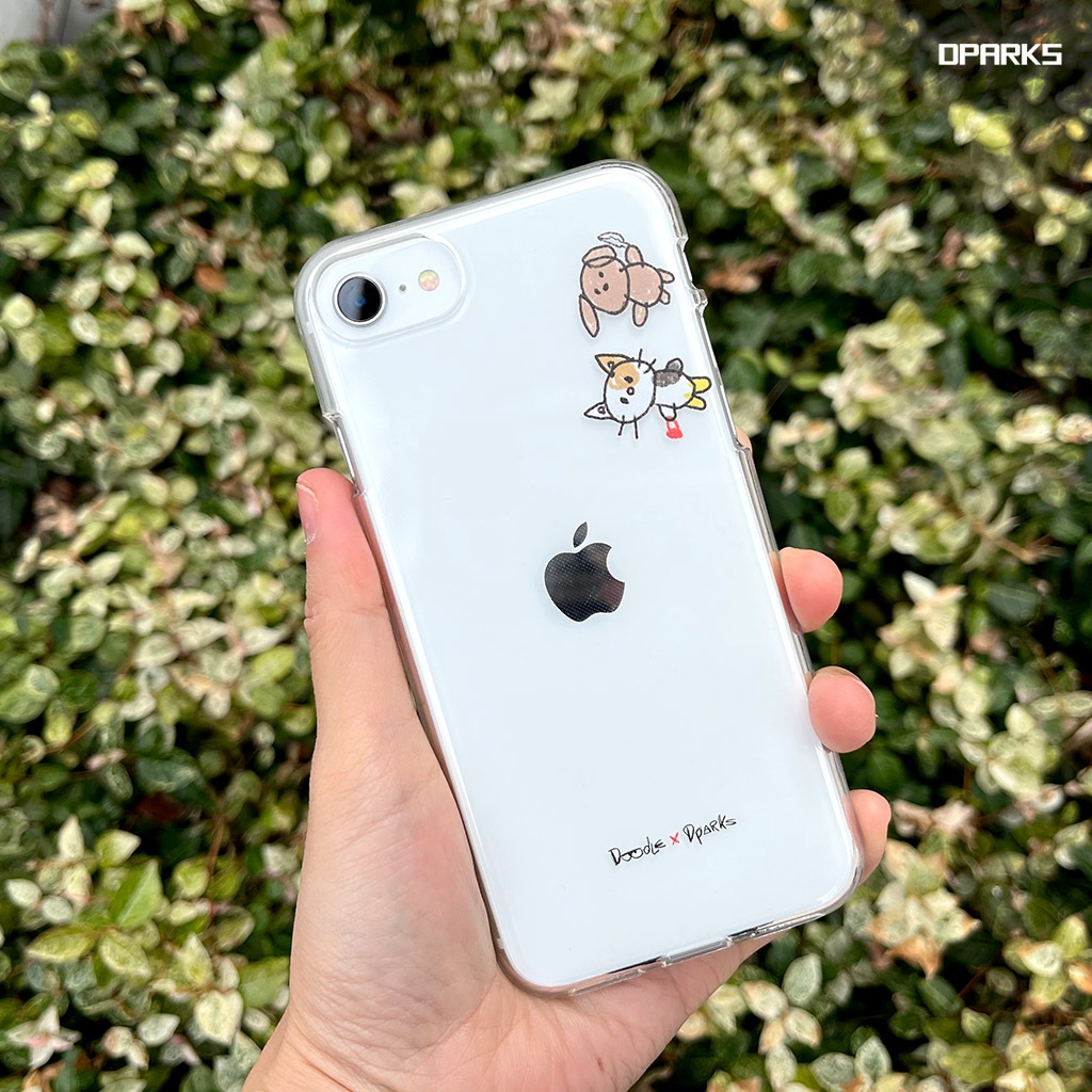 iPhone SE (第3世代 / 2022年) ケース カバー ソフト クリア バックカバー Dparks おでかけとのぞき【 iPhone SE (第2世代)、iPhone 8 / 7 】 背面カバー型 アイフォンケース