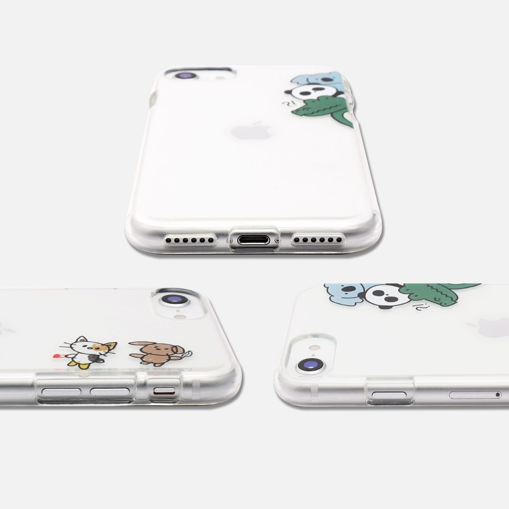 iPhone SE (第3世代 / 2022年) ケース カバー ソフト クリア バックカバー Dparks おでかけとのぞき【 iPhone SE (第2世代)、iPhone 8 / 7 】 背面カバー型 アイフォンケース