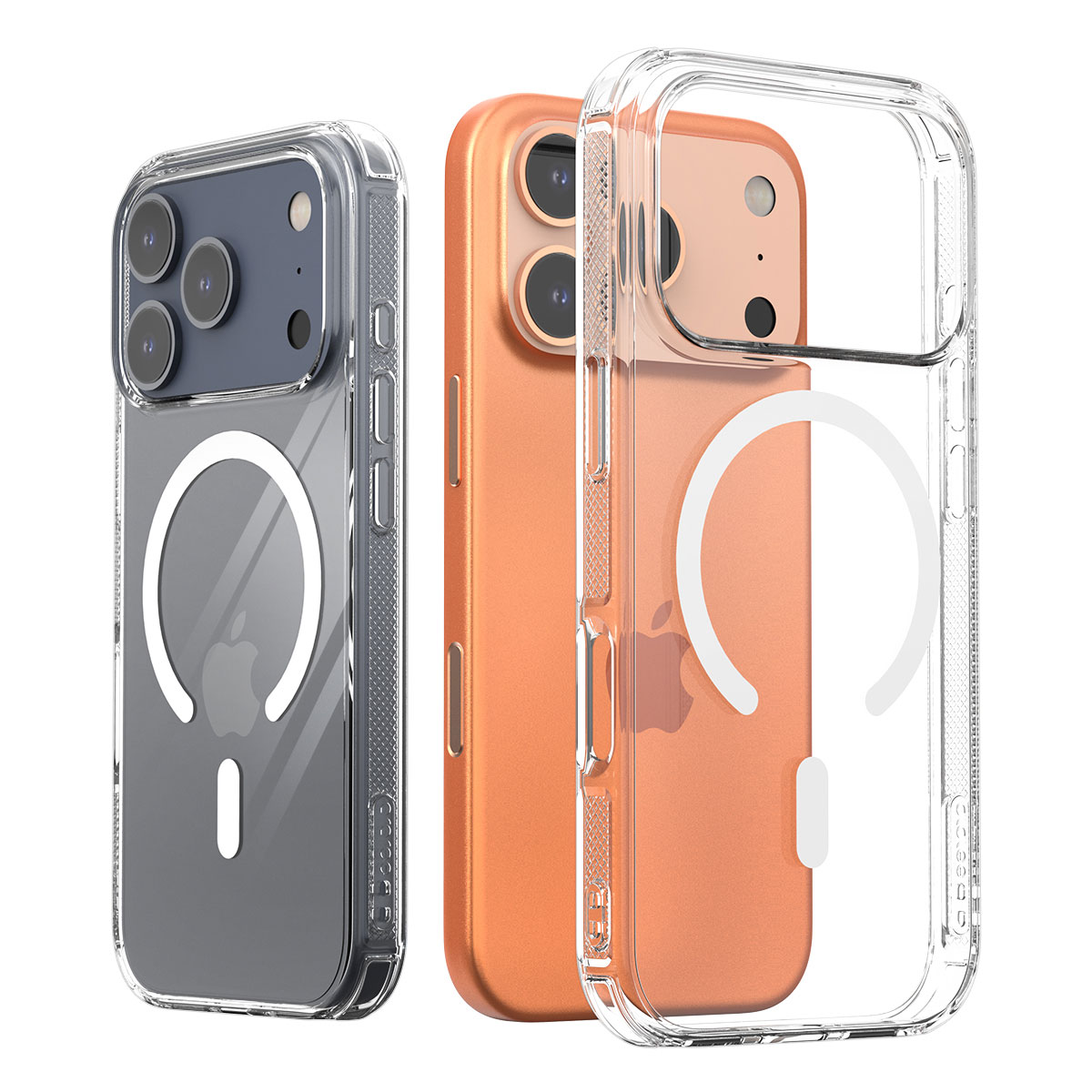 [ iPhone 17 / iPhone Air / 17 Pro / 17 Pro Max 用] MagSafe対応 FLEXIELD M CLEAR 衝撃吸収 透明カバー