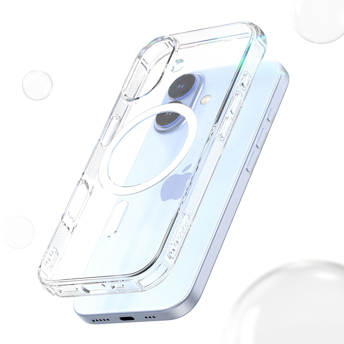 [ iPhone 17 / iPhone Air / 17 Pro / 17 Pro Max 用] MagSafe対応 FLEXIELD M CLEAR 衝撃吸収 透明カバー