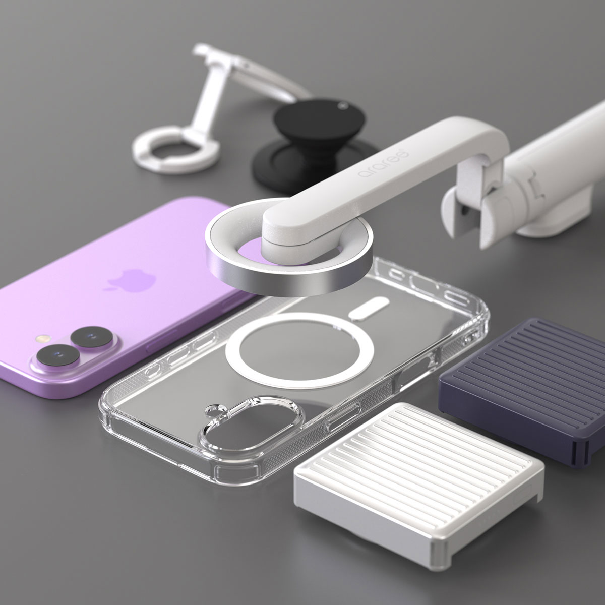 [ iPhone 17 / iPhone Air / 17 Pro / 17 Pro Max 用] MagSafe対応 FLEXIELD M CLEAR 衝撃吸収 透明カバー