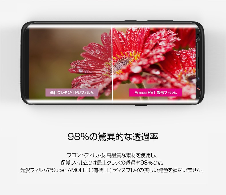 araree PURE DIAMOND【Galaxy S10 S10+ 全画面保護フィルム】  3D立体カーブフィルムで曲面保護 0.12mm Galaxy S10 | S10+ |  S9 | S9+ | S8 | S8+