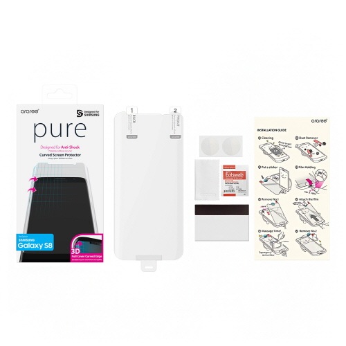 araree PURE DIAMOND【Galaxy S10 S10+ 全画面保護フィルム】  3D立体カーブフィルムで曲面保護 0.12mm Galaxy S10 | S10+ |  S9 | S9+ | S8 | S8+