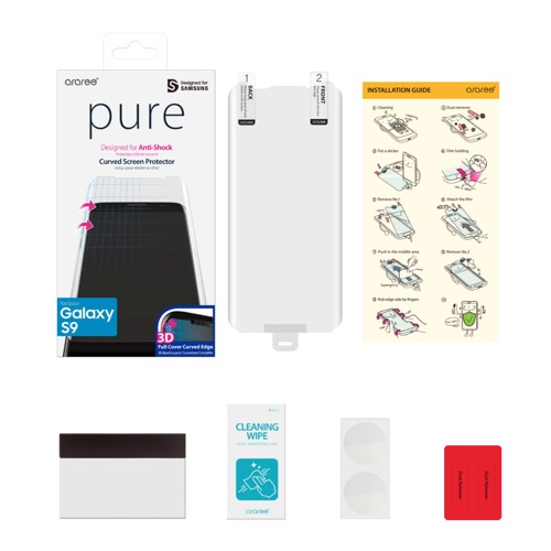 araree PURE DIAMOND【Galaxy S10 S10+ 全画面保護フィルム】  3D立体カーブフィルムで曲面保護 0.12mm Galaxy S10 | S10+ |  S9 | S9+ | S8 | S8+