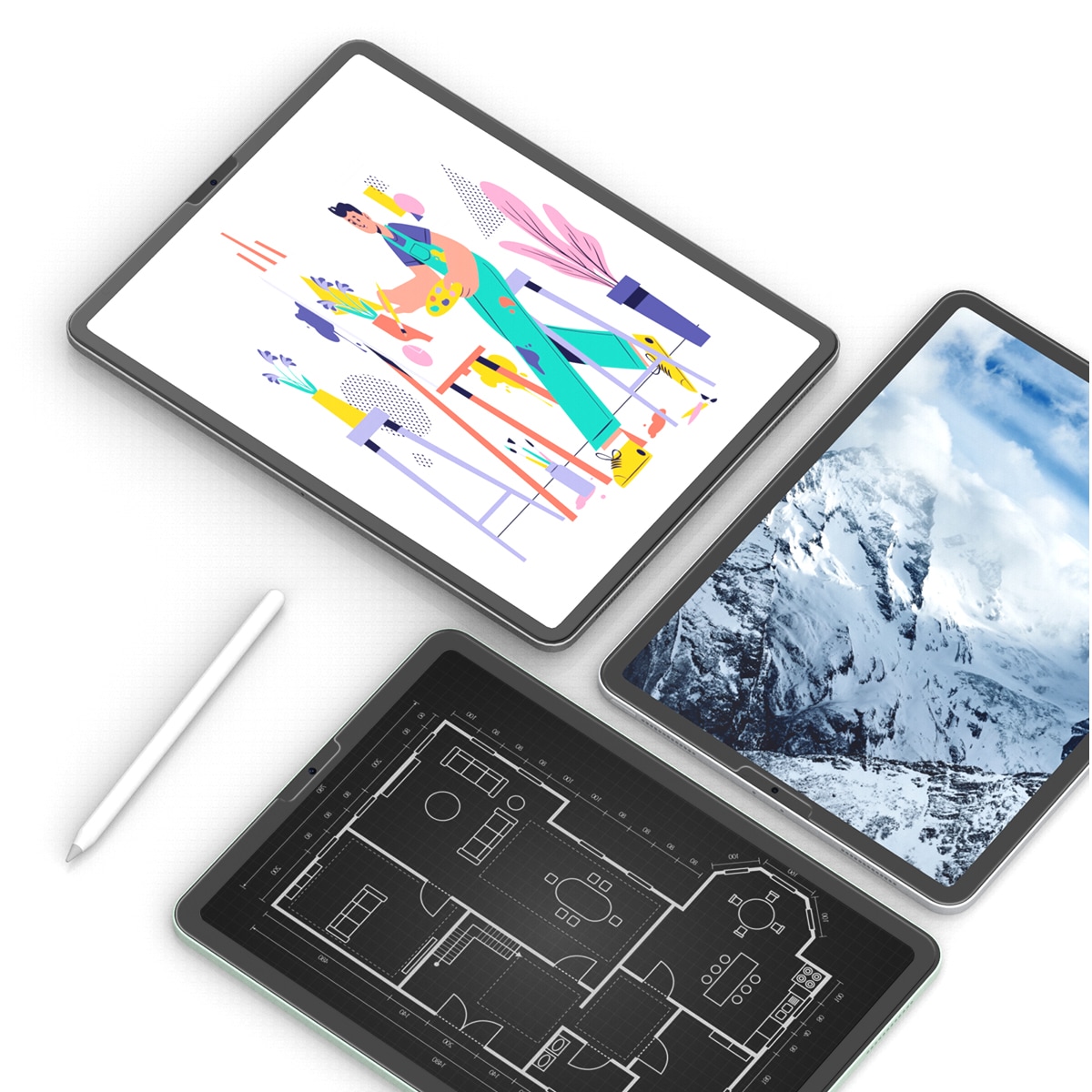 【紙に書くような感覚】iPad Air フィルム  /  iPad Pro 12.9インチ iPad Pro 11インチ ペーパーライク液晶保護フィルム 