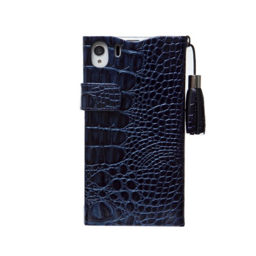 docomo au 【Xperia Z1】ZENUS Prestige Prima Croco Diary （プレステージ プリマクロコダイアリー ） ストラップ付 スナップボタン 牛革