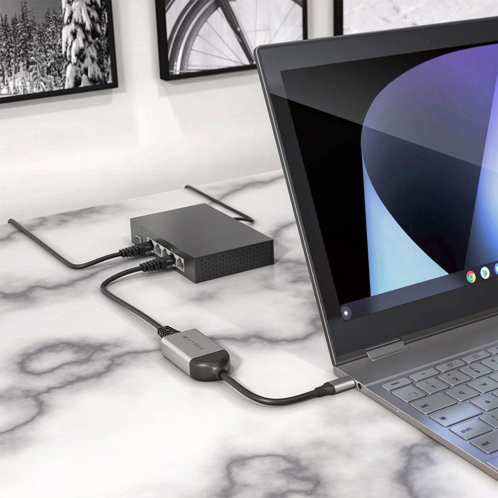 HyperDrive USB-C to 2.5Gbps Ethernet アダプタ [有線LAN 高速イーサネット Works With Chromebook認証]