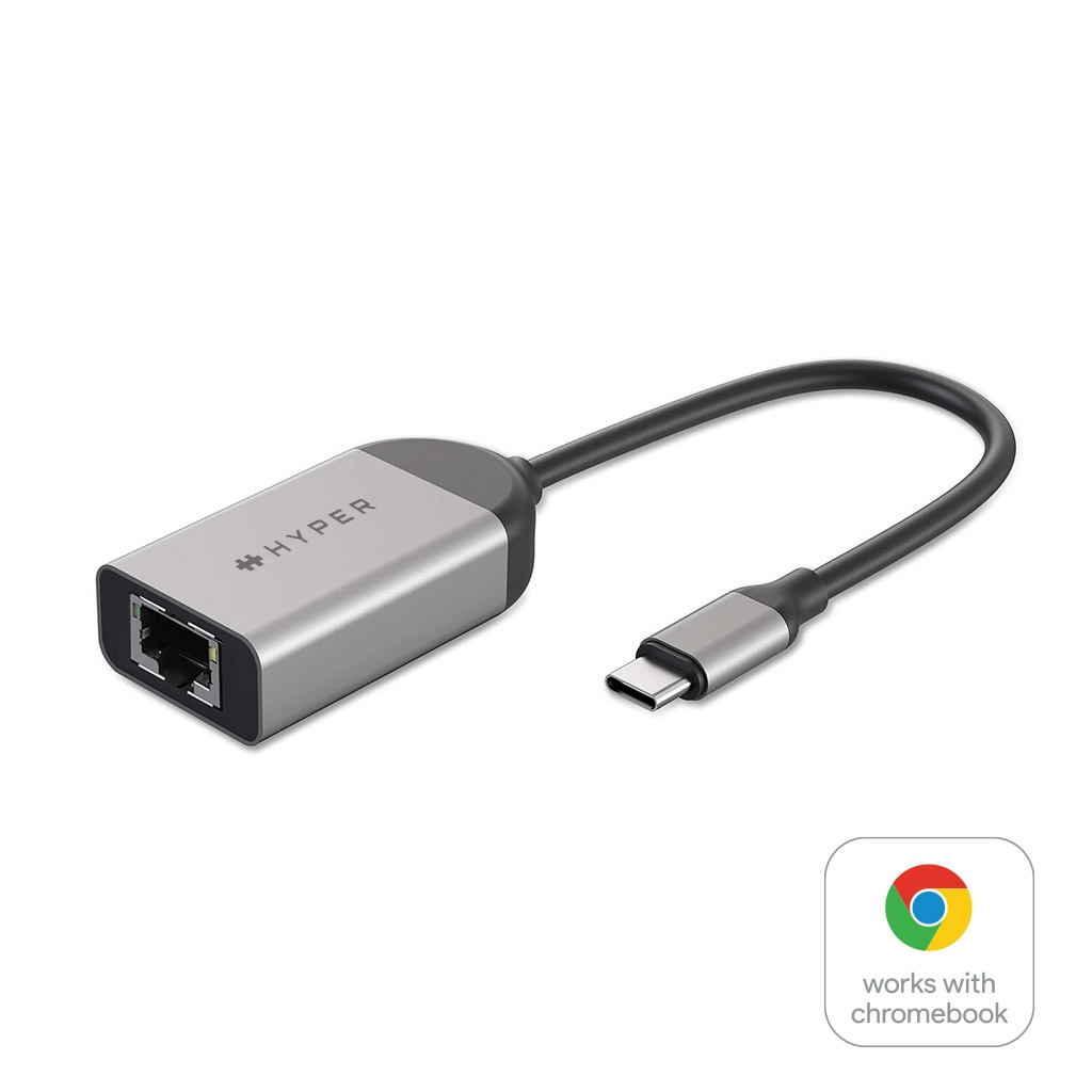 HyperDrive USB-C to 2.5Gbps Ethernet アダプタ [有線LAN 高速イーサネット Works With Chromebook認証]