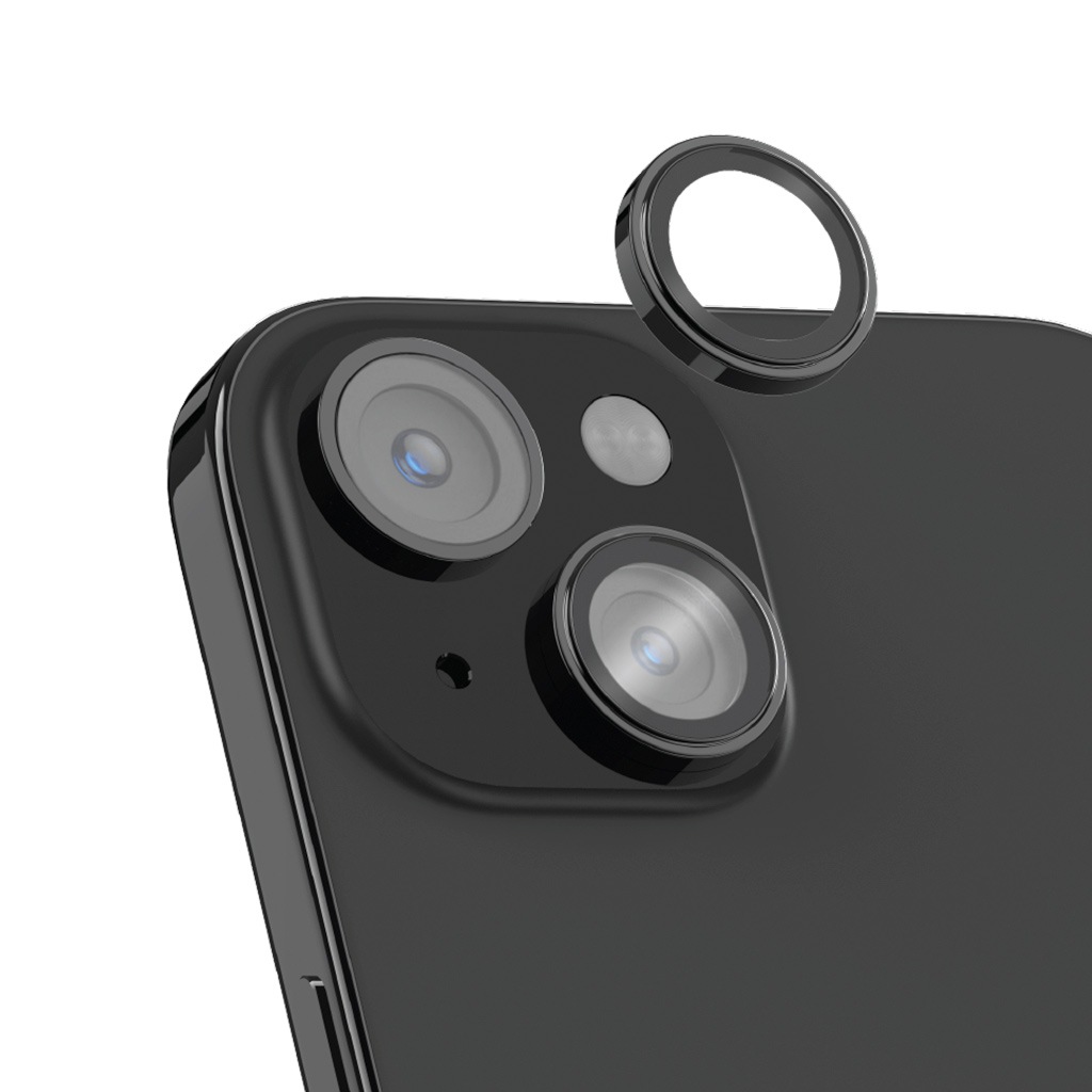 momax [ iPhone 15 / 15 Pro / 15 Pro Max / 15 Plus 用] GlassPro+ カメラ専用強化ガラスフィルム ブラック シルバー 保護フィルム