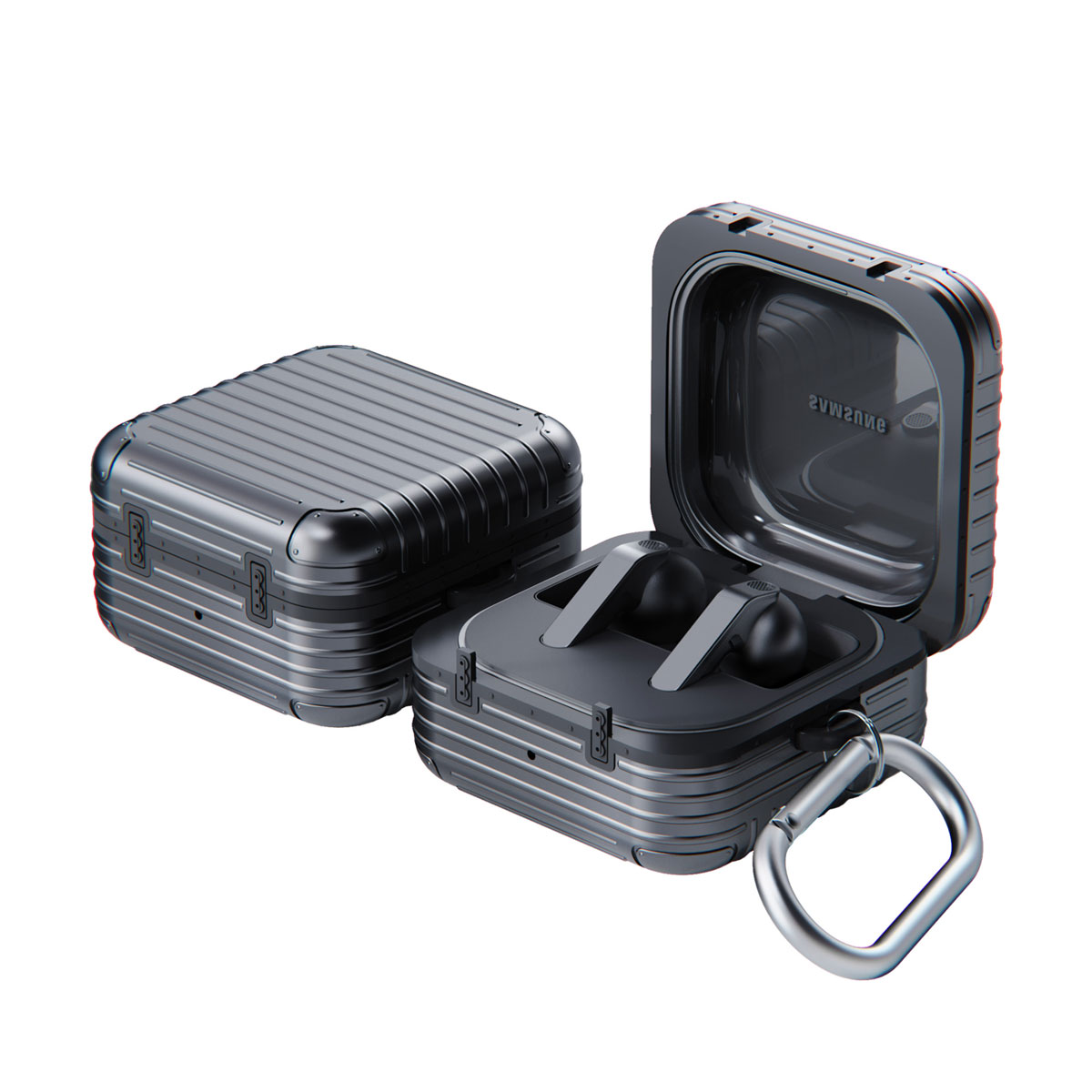 [Galaxy Buds4 / Buds4 Pro用] キャリーケース [ ハードケース スピーカーホール LED表示対応 ]