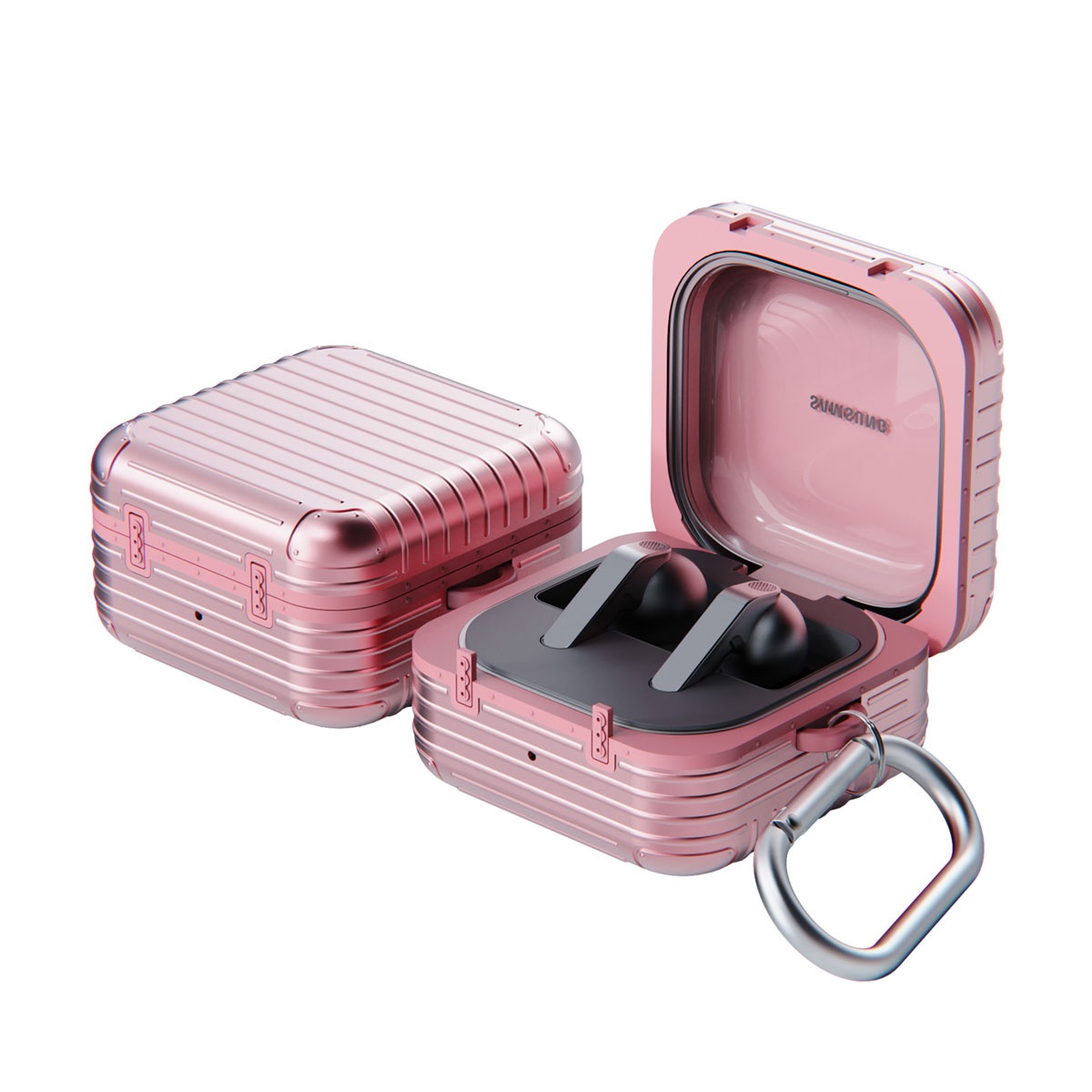 [Galaxy Buds4 / Buds4 Pro用] キャリーケース [ ハードケース スピーカーホール LED表示対応 ]