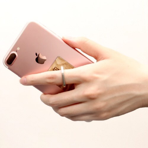 スマホリング Man&Wood 天然木 スマートリング（マンアンドウッド）落下防止 ホルダースタンド 指輪型 バンカーリング