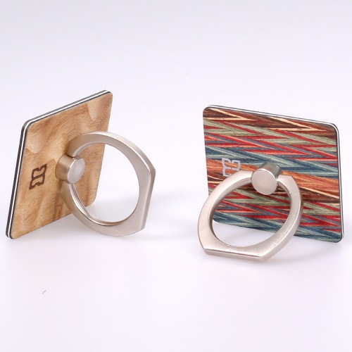 スマホリング Man&Wood 天然木 スマートリング（マンアンドウッド）落下防止 ホルダースタンド 指輪型 バンカーリング