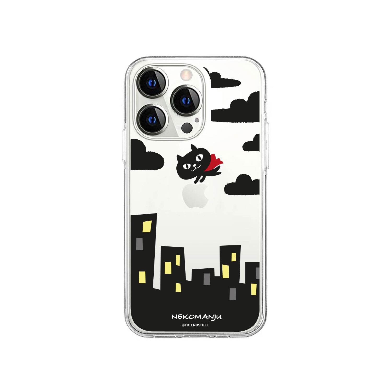 [iPhone 16 / 16 Pro / 16 Plus / 16 Pro Max 用] ネコマンジュウ ソフト クリアケース for iPhone 16 / 15 / 14 シリーズ 公式ライセンス品