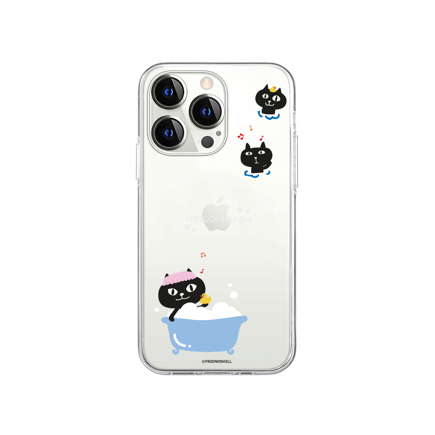[iPhone 16 / 16 Pro / 16 Plus / 16 Pro Max 用] ネコマンジュウ ソフト クリアケース for iPhone 16 / 15 / 14 シリーズ 公式ライセンス品
