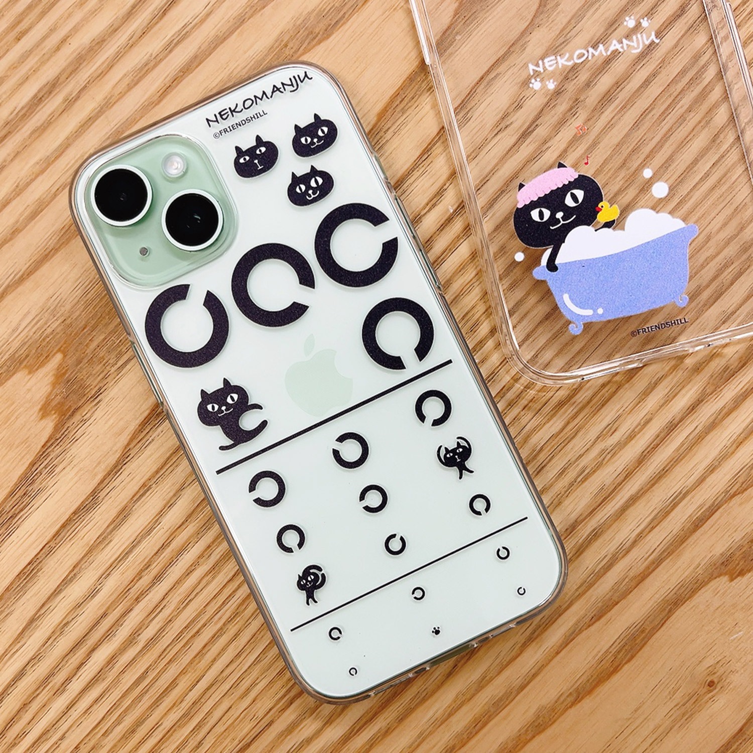 [iPhone 16 / 16 Pro / 16 Plus / 16 Pro Max 用] ネコマンジュウ ソフト クリアケース for iPhone 16 / 15 / 14 シリーズ 公式ライセンス品