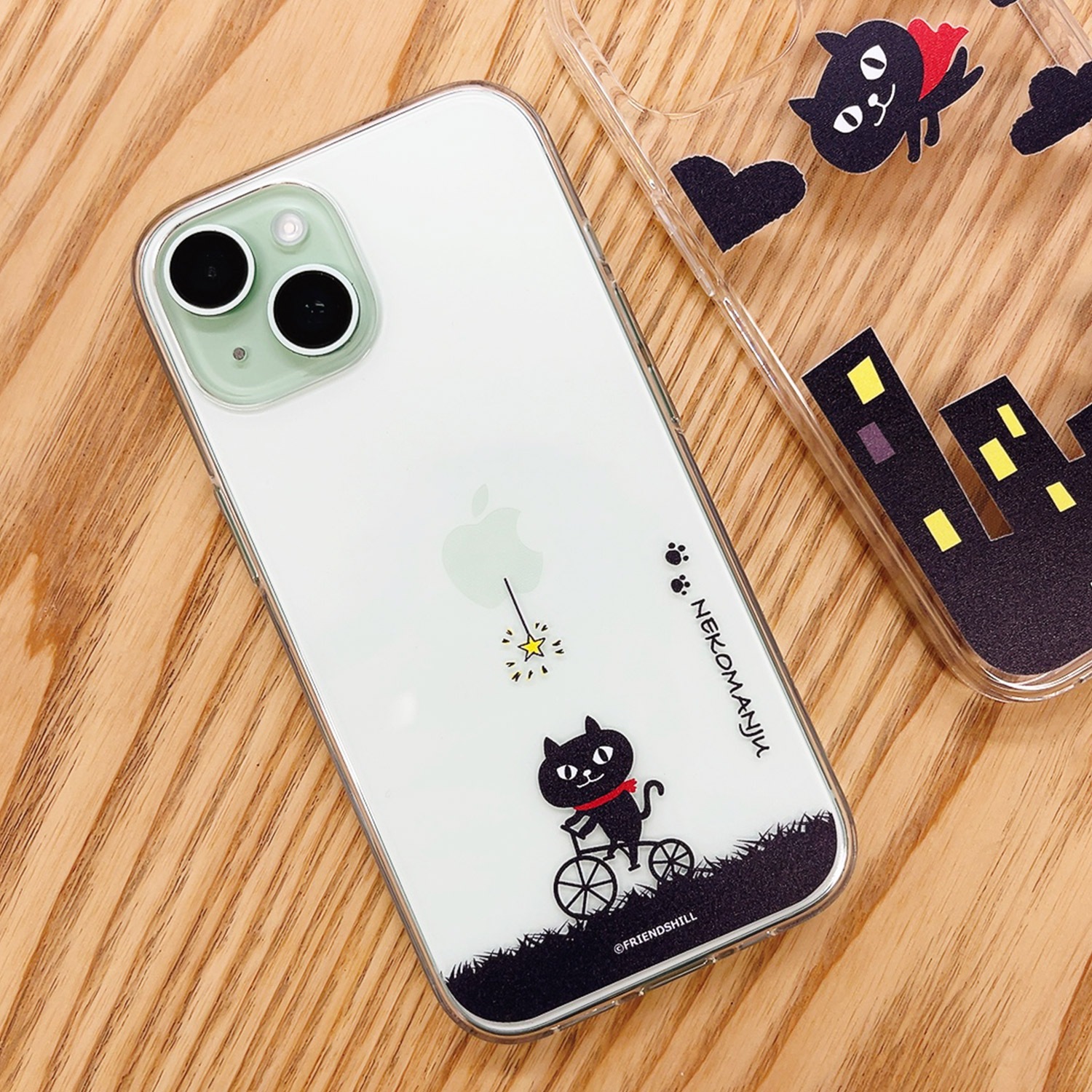 [iPhone 16 / 16 Pro / 16 Plus / 16 Pro Max 用] ネコマンジュウ ソフト クリアケース for iPhone 16 / 15 / 14 シリーズ 公式ライセンス品