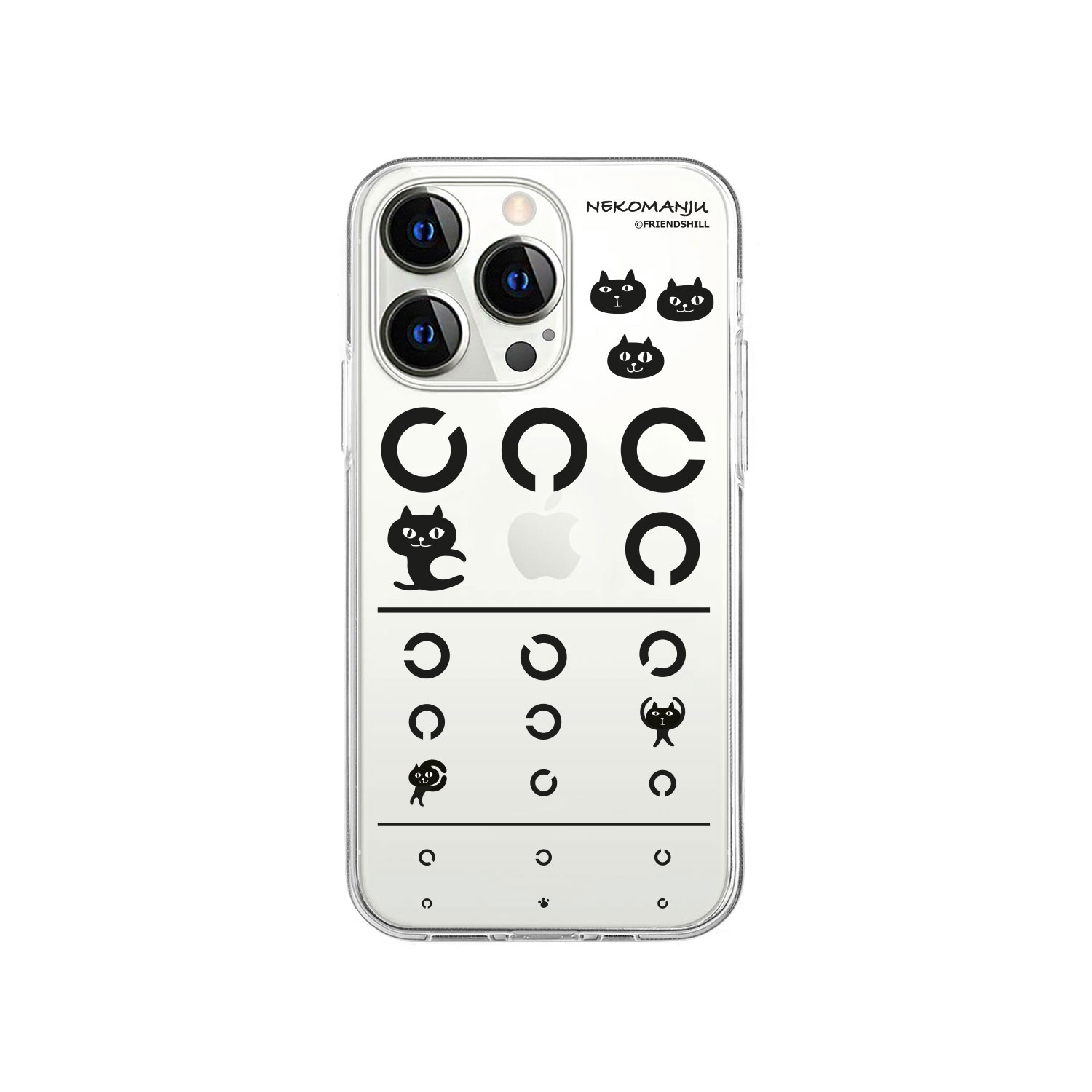 [iPhone 16 / 16 Pro / 16 Plus / 16 Pro Max 用] ネコマンジュウ ソフト クリアケース for iPhone 16 / 15 / 14 シリーズ 公式ライセンス品