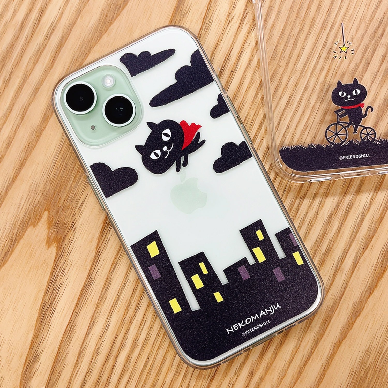 [iPhone15ProMax/15Plus/14ProMax/14Plus用] ネコマンジュウ ソフトクリアケース カバー 公式ライセンス品