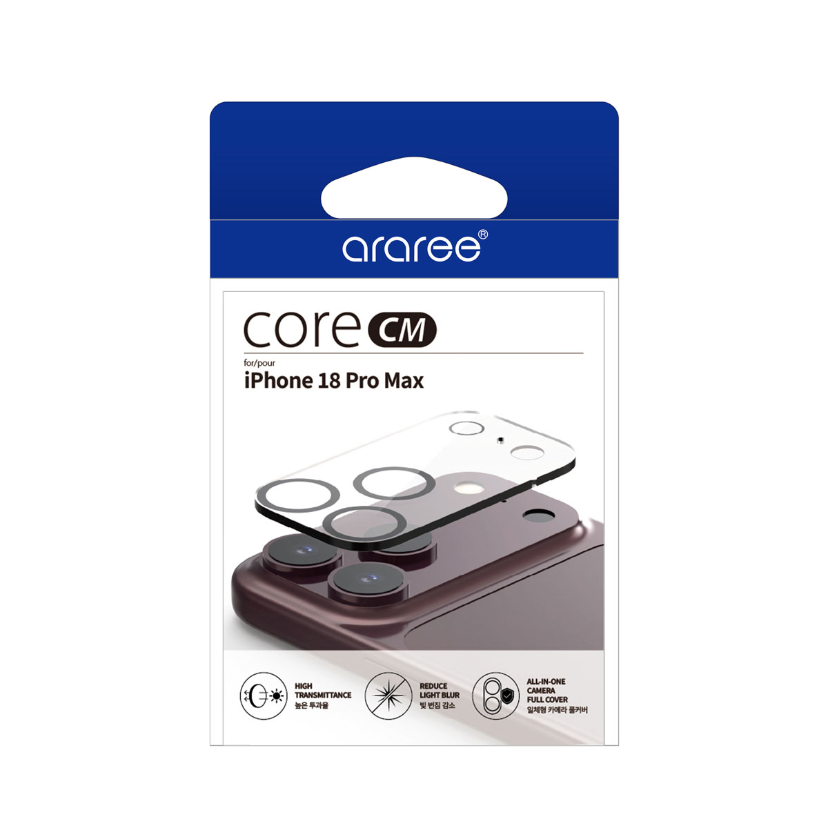 [ iPhone 18 Pro / iPhone 18 Pro Max 用] core CM カメラ専用強化ガラスフィルム フルカバー カメラレンズ保護 ＜予約受付中＞