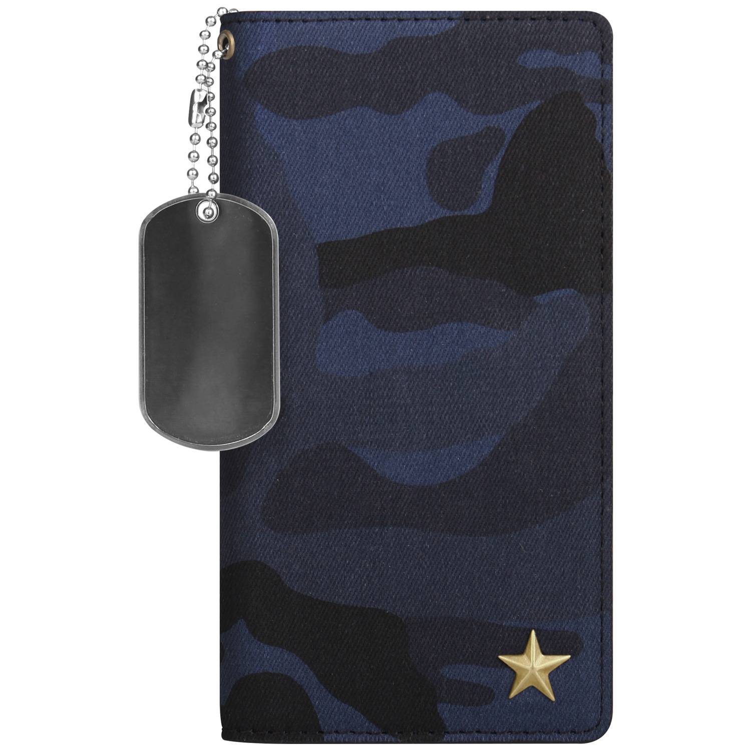 iPhone SE 第2世代 se2 ケース iPhone XS/X/8/7 ケース 手帳型 HANSMARE CAMO CASE（ハンスマレ カモケース）アイフォン カバー スタンド機能付き カモフラ柄 ドッグタグ スタッズ