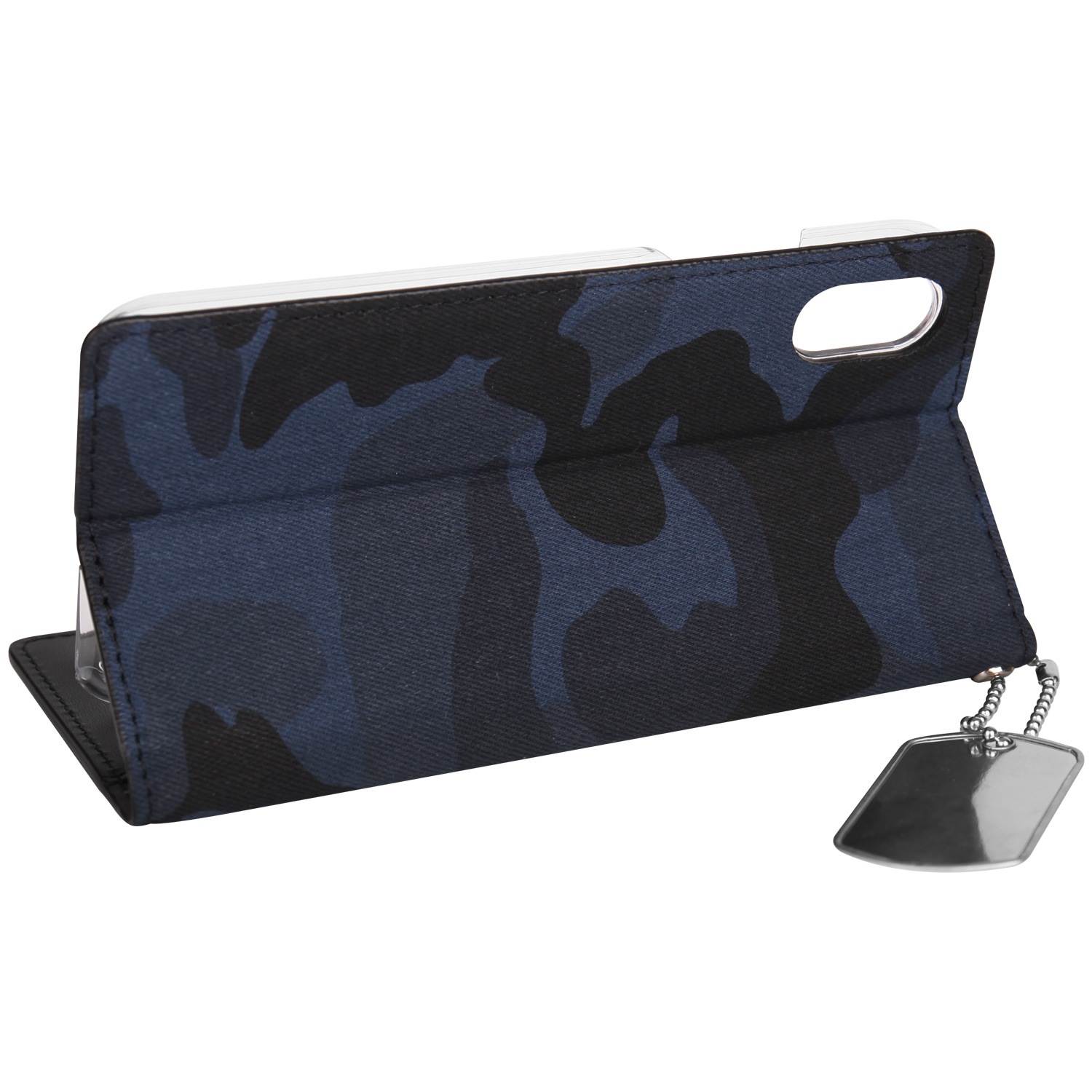 iPhone SE 第2世代 se2 ケース iPhone XS/X/8/7 ケース 手帳型 HANSMARE CAMO CASE（ハンスマレ カモケース）アイフォン カバー スタンド機能付き カモフラ柄 ドッグタグ スタッズ