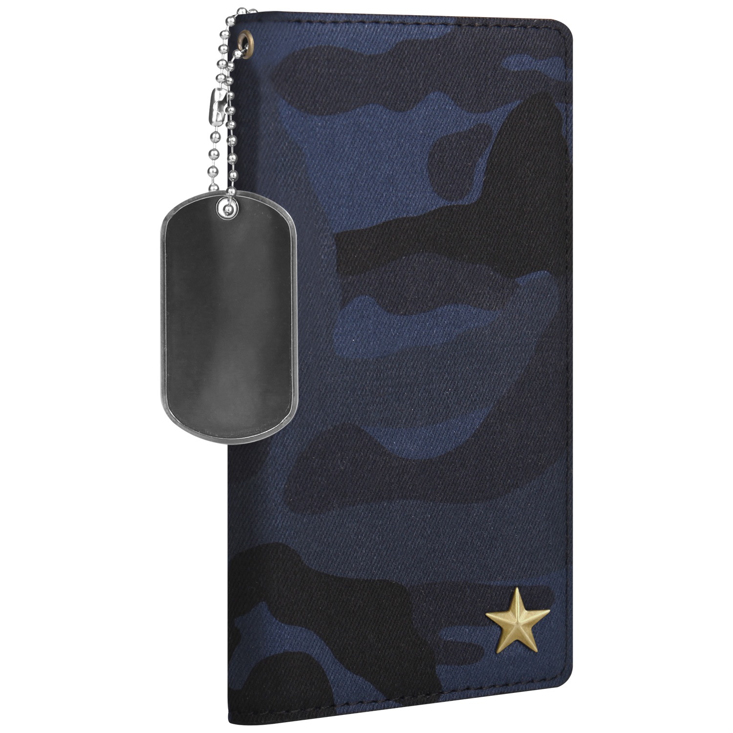 iPhone SE 第2世代 se2 ケース iPhone XS/X/8/7 ケース 手帳型 HANSMARE CAMO CASE（ハンスマレ カモケース）アイフォン カバー スタンド機能付き カモフラ柄 ドッグタグ スタッズ