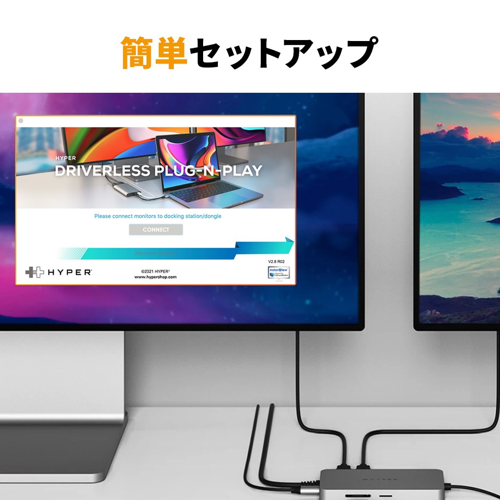HyperDrive デュアル 4K HDMI 10in1 USB-Cハブ [PD 100W for M1/M2/M3 MacBook Air/Pro ] HYPER++