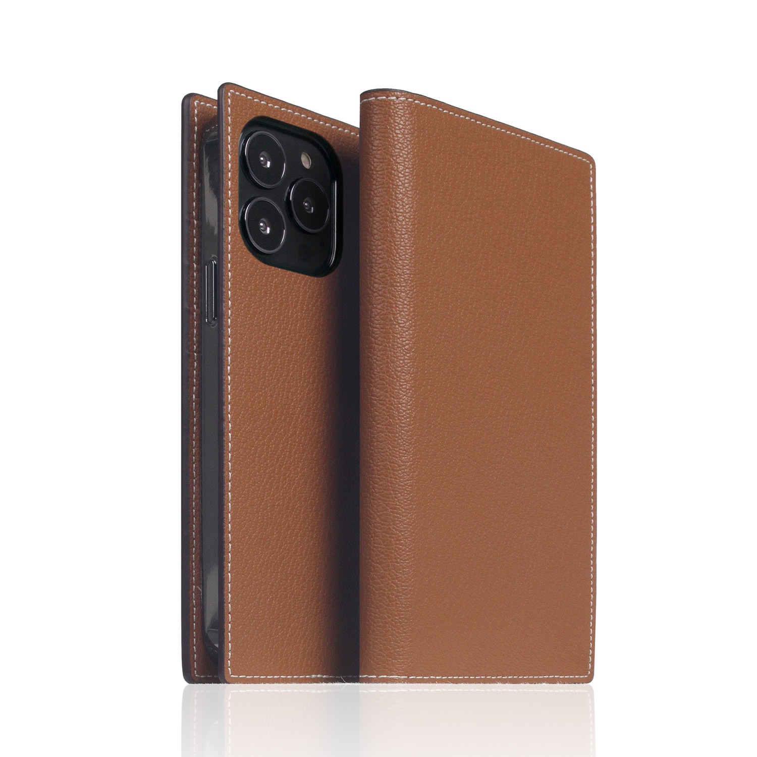 SLG Design [ iPhone 14 / 14 Pro ] 手帳型 本革 レザーケース Hybrid Grain Leather Diary Case