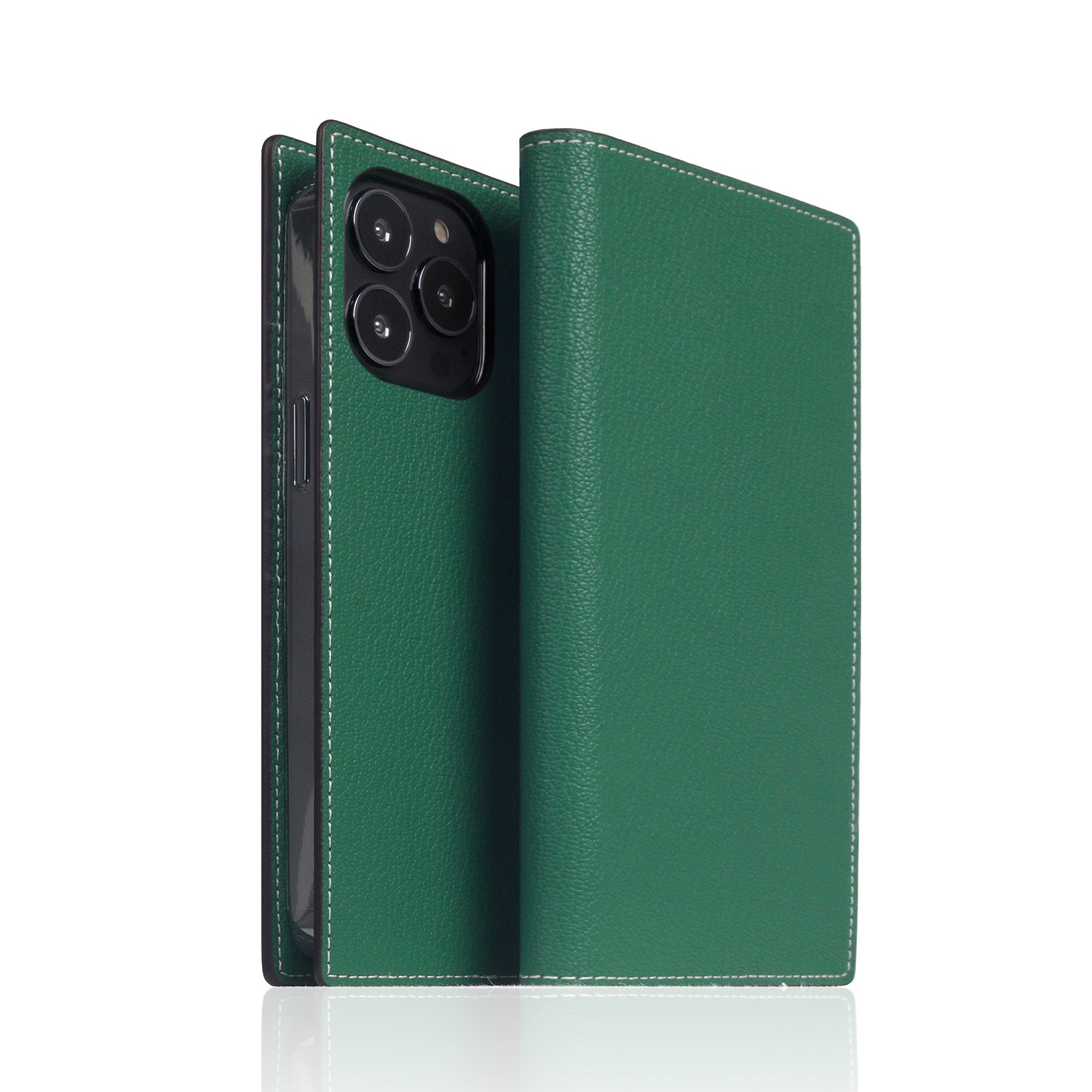 SLG Design [ iPhone 14 / 14 Pro ] 手帳型 本革 レザーケース Hybrid Grain Leather Diary Case