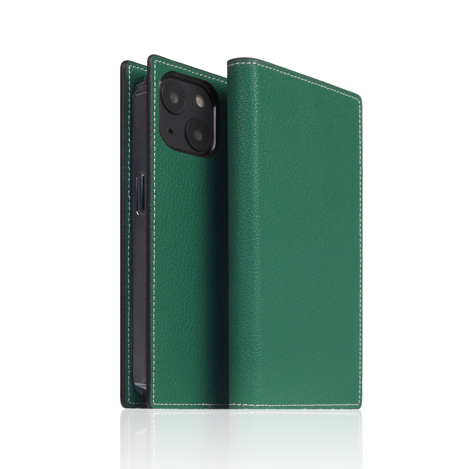 SLG Design [ iPhone 14 / 14 Pro ] 手帳型 本革 レザーケース Hybrid Grain Leather Diary Case